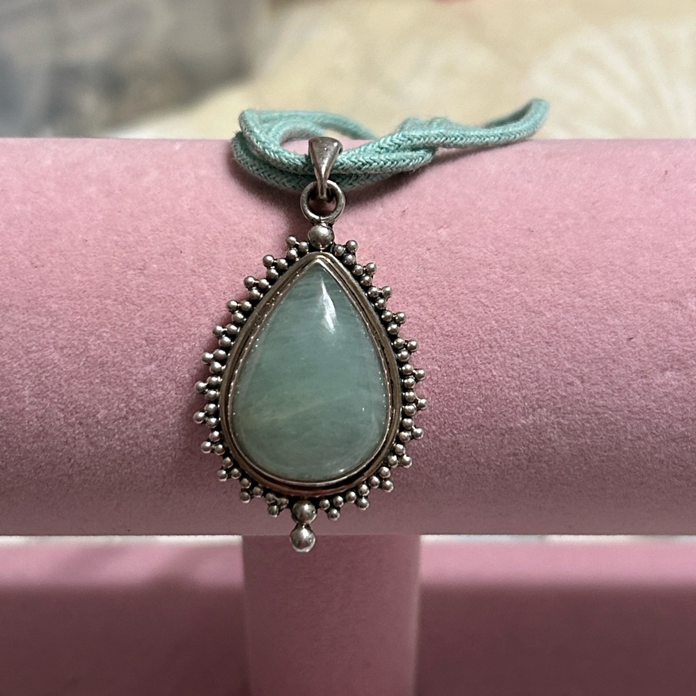 Doug Paulus Beautiful Sterling Silver Milky Aquamarine Pendant